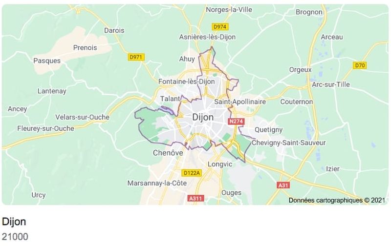 Carte Dijon