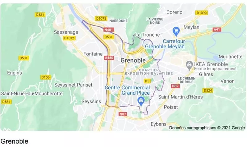 Carte Grenoble